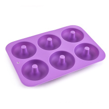 6 Holes Silicone Round Shape Doughnuts Mold Donut Mold Baking Jelly Fondant Cake Chocolate cheese silicone cake mold